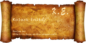 Kolozs Enikő névjegykártya